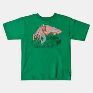 Giant Cuttlefish Doodle Kids T-Shirt